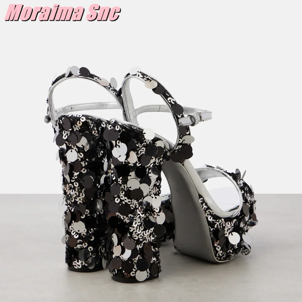 Sequined Bling Platform Sandal - Summer Clothing Stores review and price