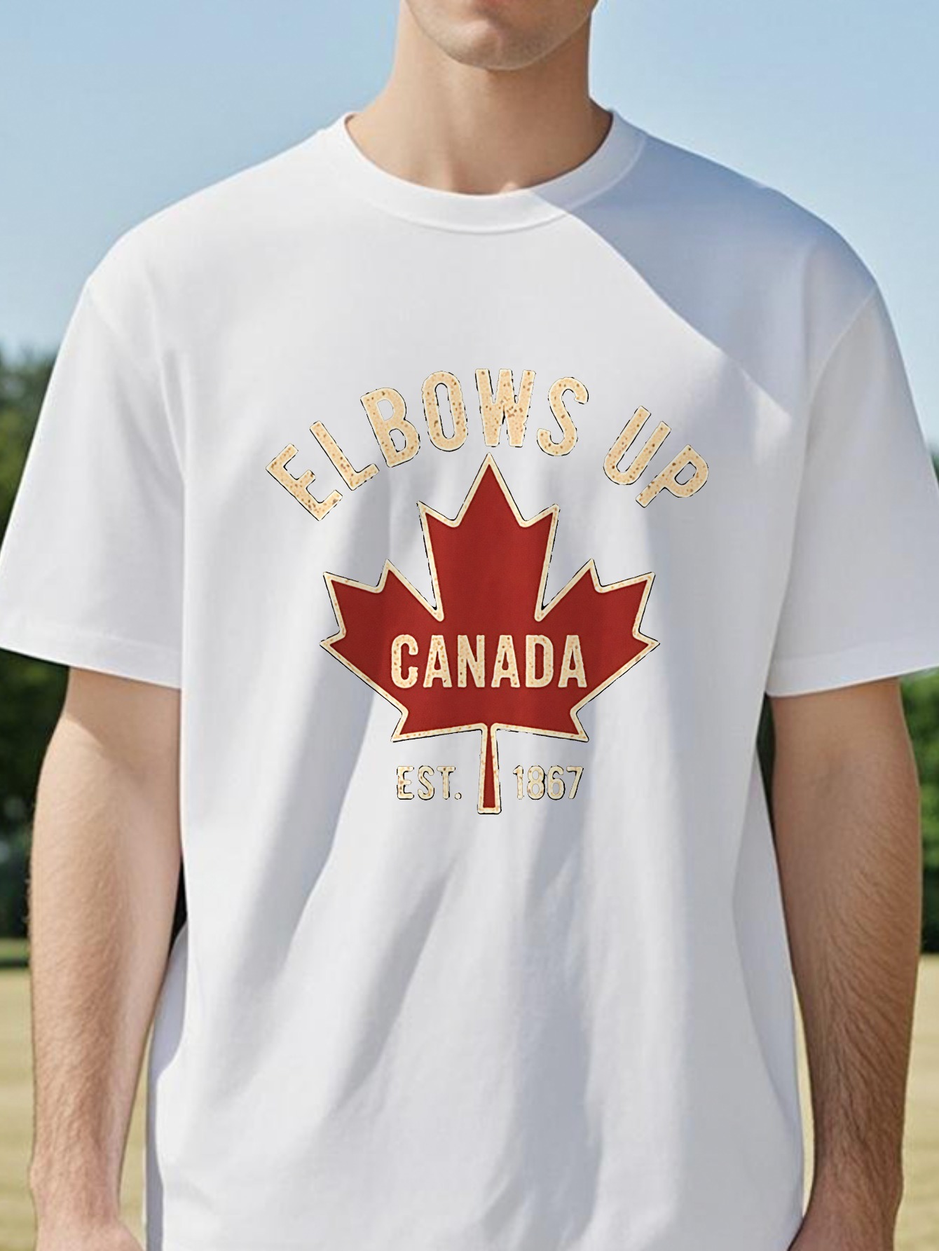 Elbows Up Canada T-shirt for M - Summer Clothing Women Canada review and price